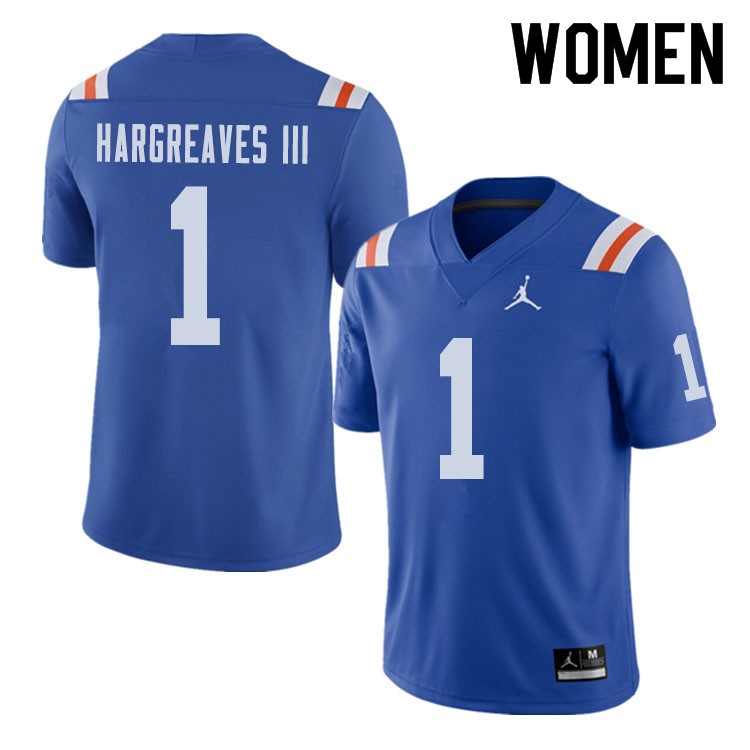 Jordan Brand Women #1 Vernon Hargreaves III Florida Gators Throwback Alternate College Football Jers